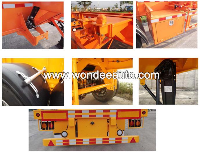 Heavy Duty 3 Axle Chassis Semi Trailer Detail Photos